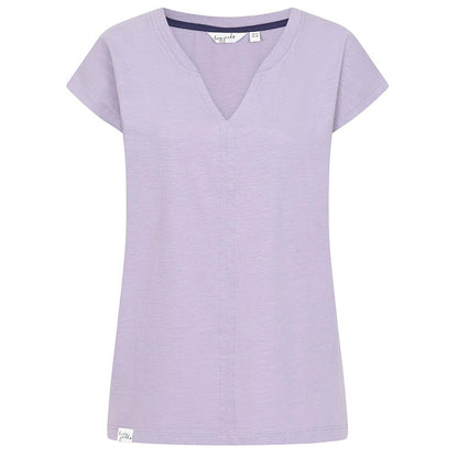 Lilac - Front - Lazy Jacks Womens-Ladies V Neck T-Shirt