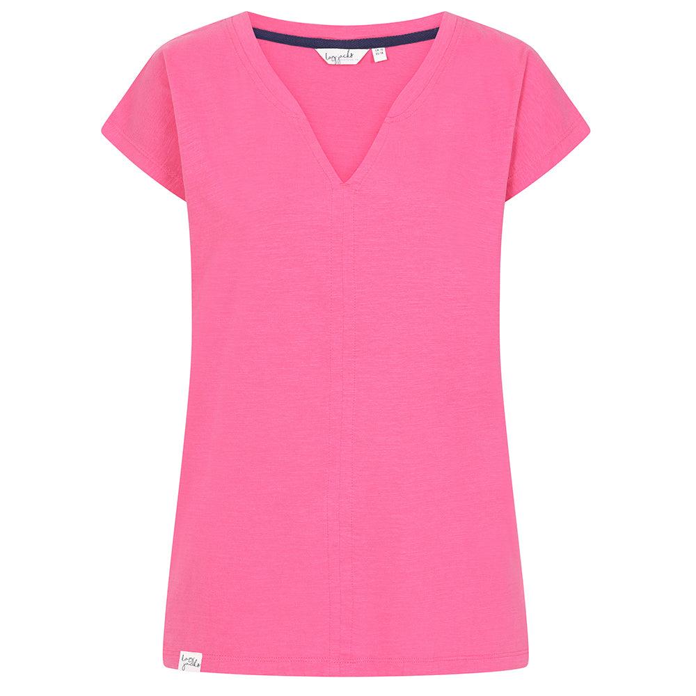 Sorbet - Front - Lazy Jacks Womens-Ladies V Neck T-Shirt