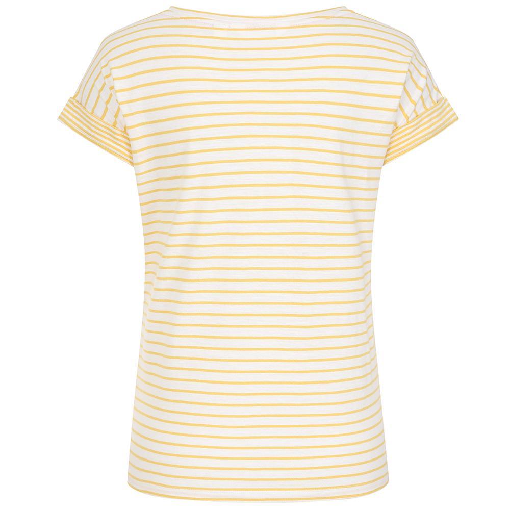 Lemon - Side - Lazy Jacks Womens-Ladies Striped Rolled Sleeves T-Shirt