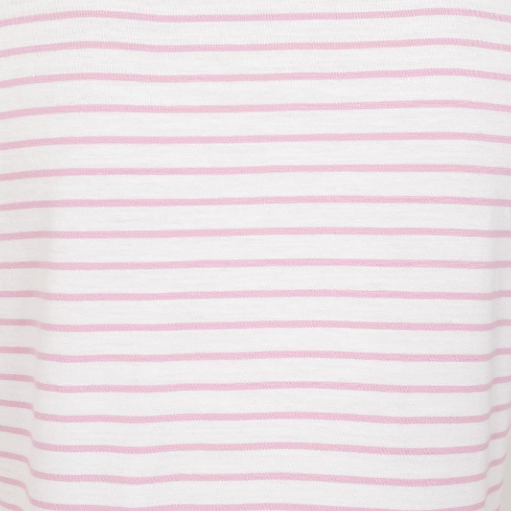 Pink - Lifestyle - Lazy Jacks Womens-Ladies Striped Rolled Sleeves T-Shirt