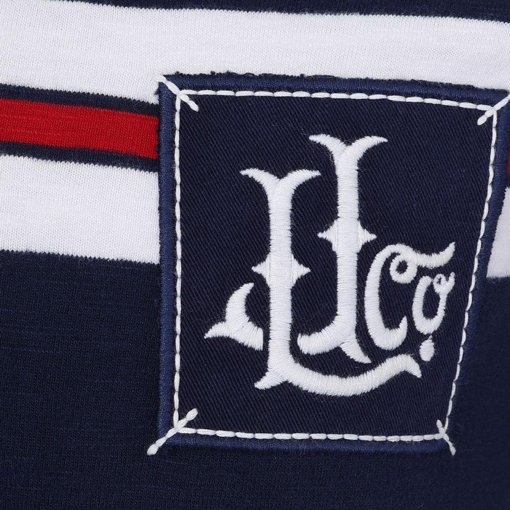 Marine - Back - Lazy Jacks Boys Striped Rugby Shirt