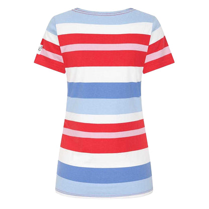 Red - Back - Lazy Jacks Womens-Ladies Soft Breton Top