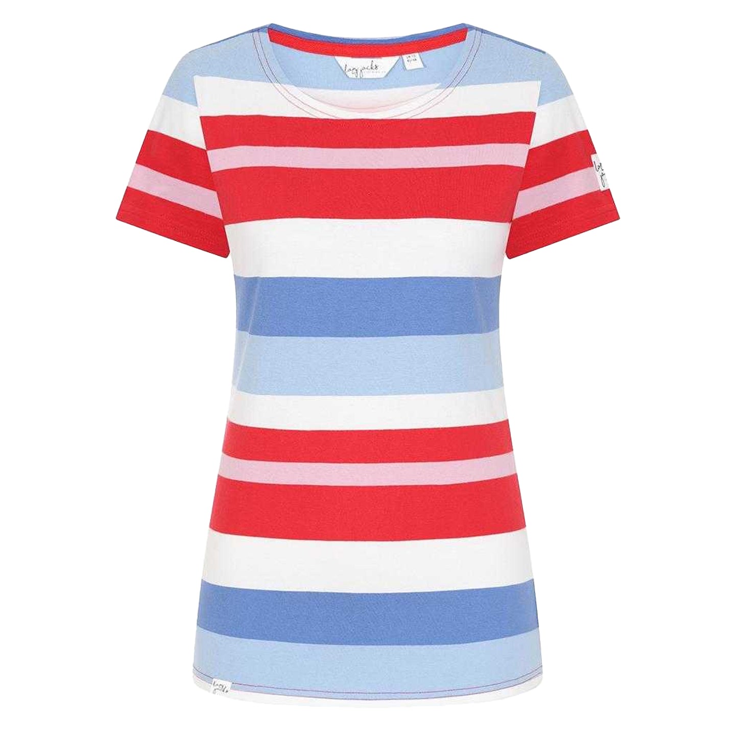 Red - Front - Lazy Jacks Womens-Ladies Soft Breton Top