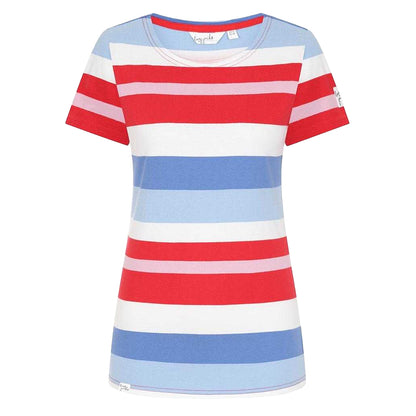Red - Front - Lazy Jacks Womens-Ladies Soft Breton Top