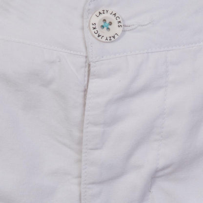 White - Side - Lazy Jacks Womens-Ladies Casual Shorts