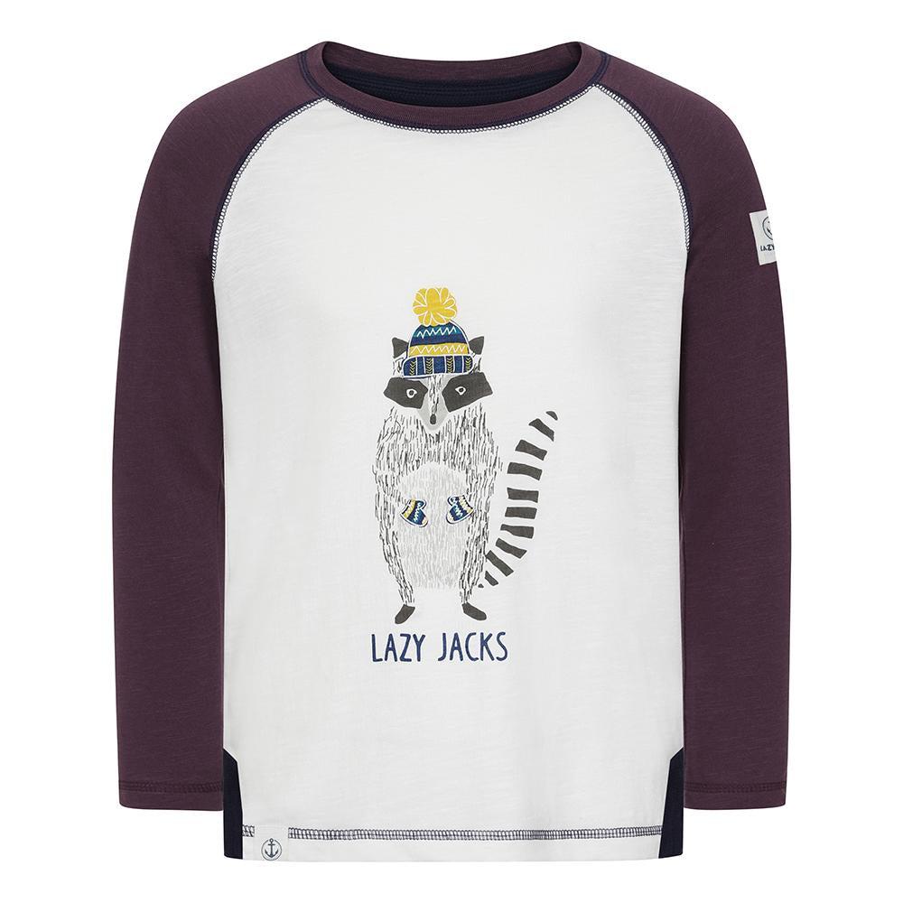 Grape - Front - Lazy Jacks Childrens-Kids Racoon T-Shirt