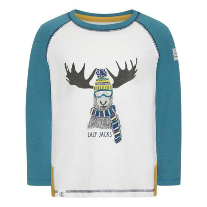 Teal - Pack Shot - Lazy Jacks Childrens-Kids Moose T-Shirt