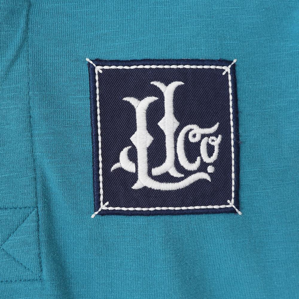 Teal - Side - Lazy Jacks Boys Contrast Collar Rugby Shirt