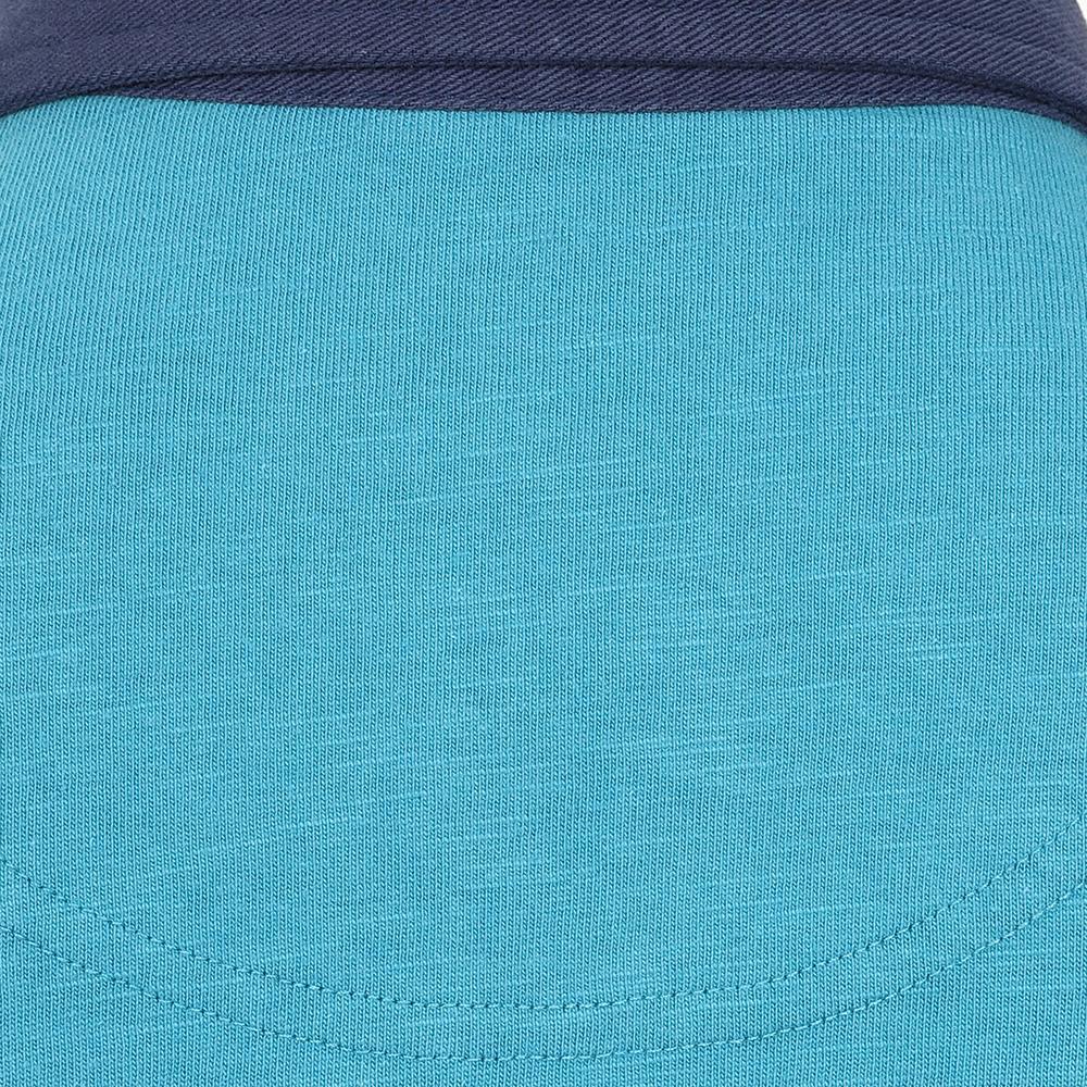 Teal - Pack Shot - Lazy Jacks Boys Contrast Collar Rugby Shirt