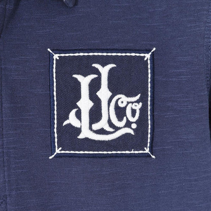 Marine - Back - Lazy Jacks Boys Contrast Collar Rugby Shirt