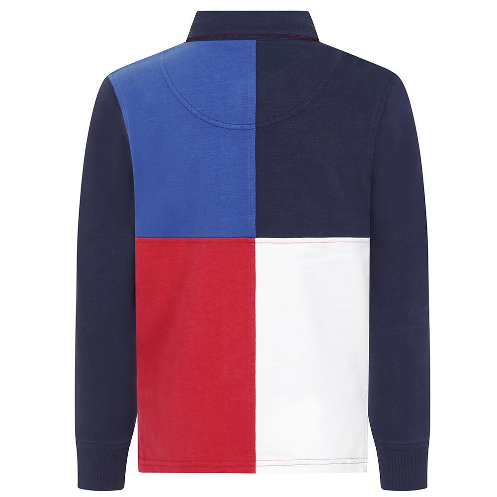 Rouge - Side - Lazy Jacks Boys Colour Block Rugby Shirt