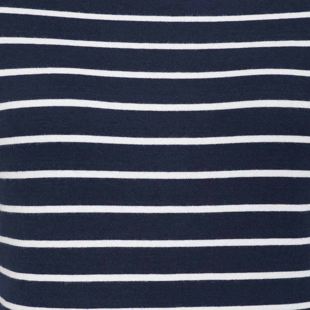 Marine - Side - Lazy Jacks Womens-Ladies Striped Breton Top