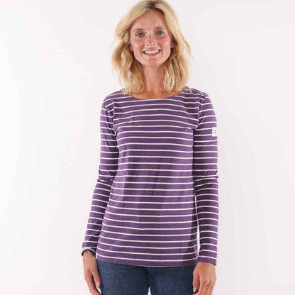 Loganberry - Front - Lazy Jacks Womens-Ladies Striped Breton Top