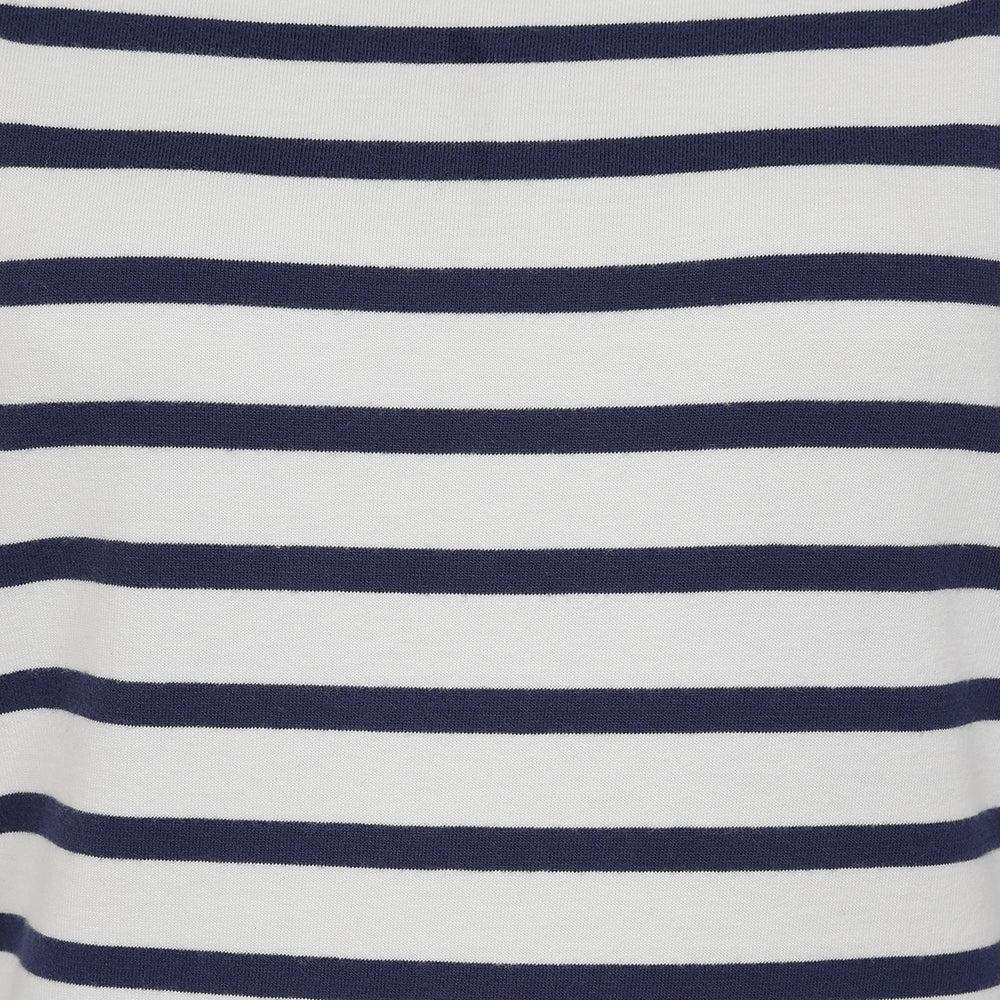 Chalk - Side - Lazy Jacks Womens-Ladies Striped Breton Top