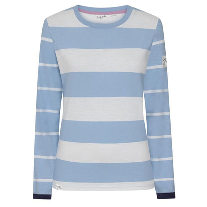 Sky - Back - Lazy Jacks Womens-Ladies Striped T-Shirt