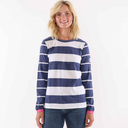 Twilight - Front - Lazy Jacks Womens-Ladies Striped T-Shirt