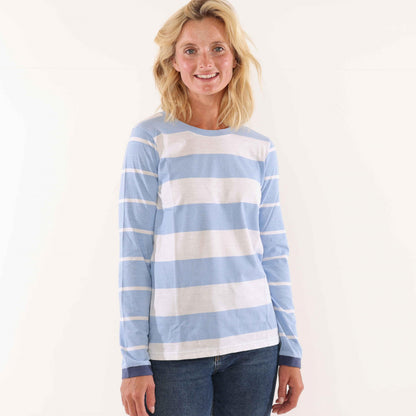 Sky - Close up - Lazy Jacks Womens-Ladies Striped T-Shirt