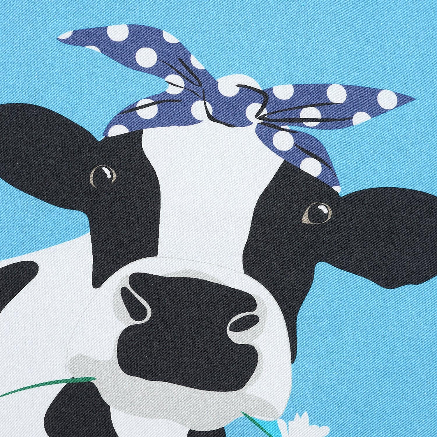 Sky-Black-White - Back - Lazy Jacks Cow Tote Bag