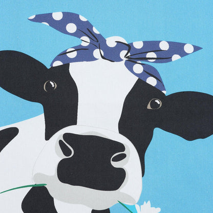 Sky-Black-White - Back - Lazy Jacks Cow Tote Bag