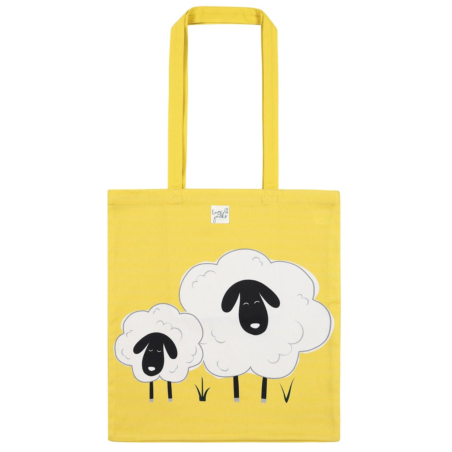 Yellow - Front - Lazy Jacks Sheep Tote Bag