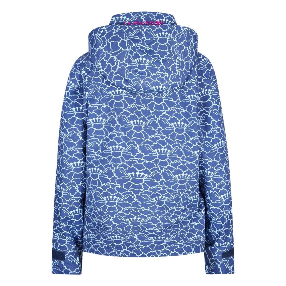 Blue-White-Pink - Back - Lazy Jacks Womens-Ladies Twilight Waterproof Jacket