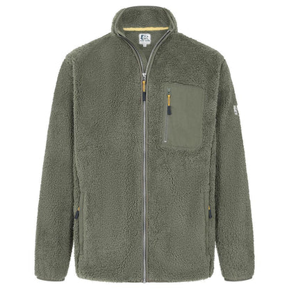 Khaki Green - Back - Lazy Jacks Mens Soft Fleece Jacket
