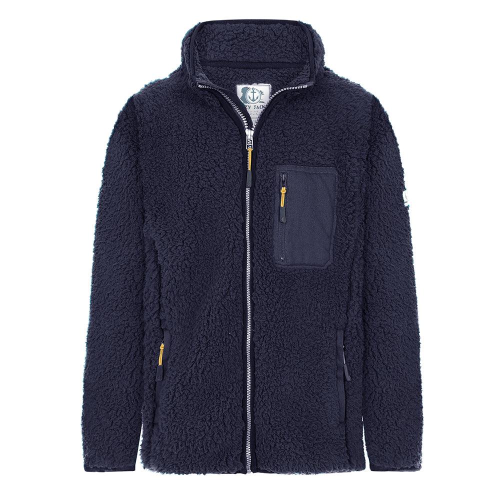 Marine - Back - Lazy Jacks Mens Soft Fleece Jacket