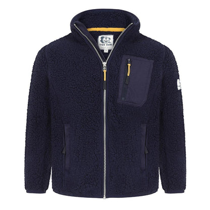 Marine - Front - Lazy Jacks Boys Soft Fleece Jacket