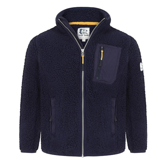Marine - Front - Lazy Jacks Boys Soft Fleece Jacket