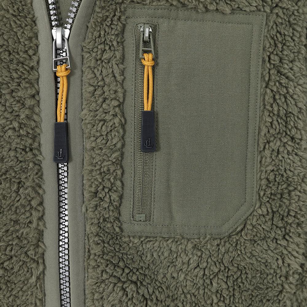 Khaki Green - Back - Lazy Jacks Boys Soft Fleece Jacket