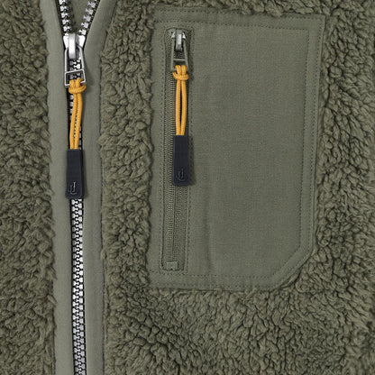 Khaki Green - Back - Lazy Jacks Boys Soft Fleece Jacket