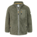 Khaki Green - Front - Lazy Jacks Boys Soft Fleece Jacket