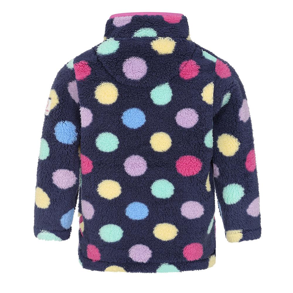 Multicoloured - Side - Lazy Jacks Girls Soft Quarter Zip Snug Fit Fleece Jacket