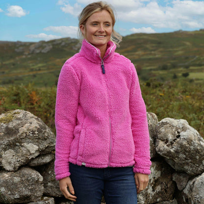 Raspberry - Front - Lazy Jacks Womens-Ladies Full Zip Snug Fit Fleece Jacket