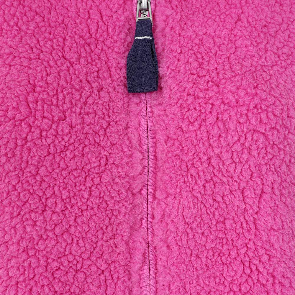 Raspberry - Side - Lazy Jacks Womens-Ladies Full Zip Snug Fit Fleece Jacket