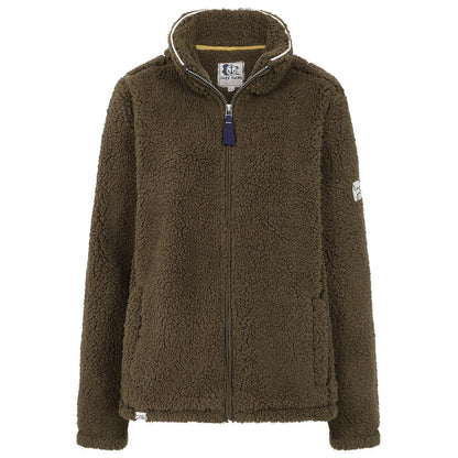 Khaki Green - Front - Lazy Jacks Womens-Ladies Full Zip Snug Fit Fleece Jacket