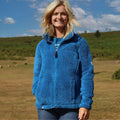 Teal - Back - Lazy Jacks Womens-Ladies Full Zip Snug Fit Fleece Jacket