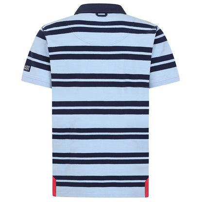 Sky - Side - Lazy Jacks Mens Striped Short-Sleeved Rugby Polo Shirt