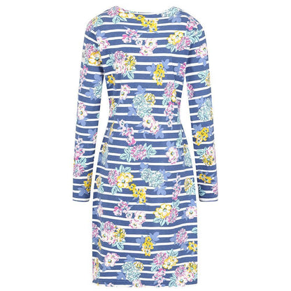 Multicoloured - Back - Lazy Jacks Womens-Ladies Long-Sleeved T-Shirt Dress