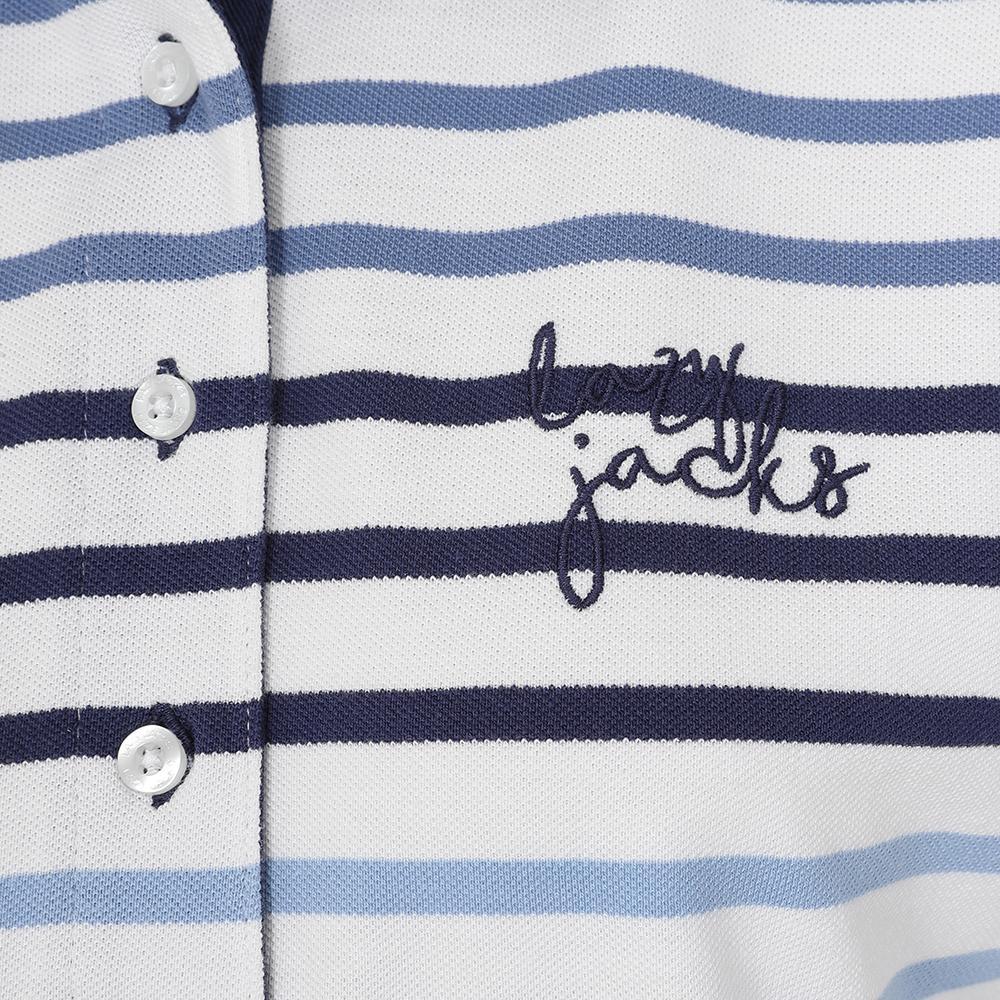 Multicoloured - Side - Lazy Jacks Womens-Ladies Stripe Polo Shirt