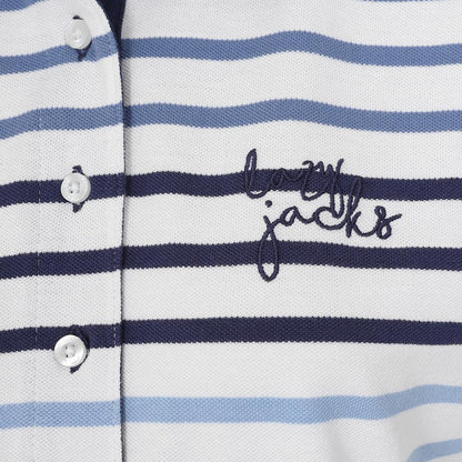 Multicoloured - Side - Lazy Jacks Womens-Ladies Stripe Polo Shirt