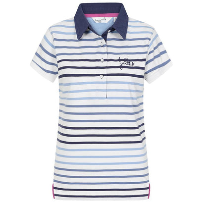Multicoloured - Front - Lazy Jacks Womens-Ladies Stripe Polo Shirt
