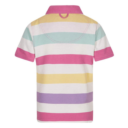 Multicoloured - Back - Lazy Jacks Girls Stripe Polo Shirt