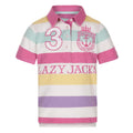 Multicoloured - Front - Lazy Jacks Girls Stripe Polo Shirt