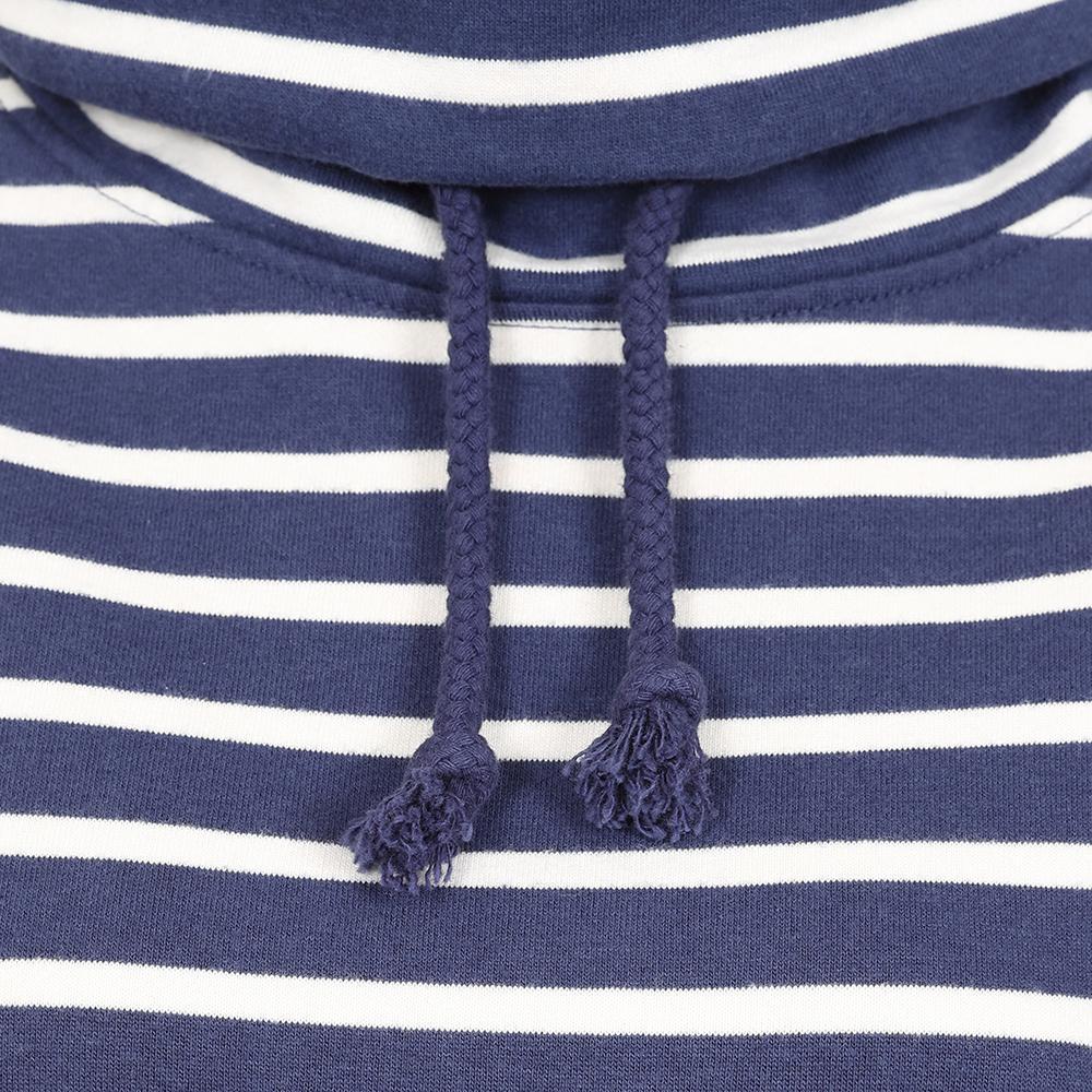 Twilight - Side - Lazy Jacks Womens-Ladies Stripe Roll Neck Sweatshirt