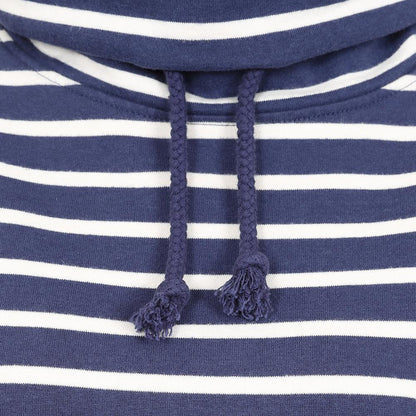 Twilight - Side - Lazy Jacks Womens-Ladies Stripe Roll Neck Sweatshirt