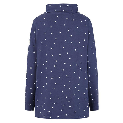 Twilight-White - Lifestyle - Lazy Jacks Womens-Ladies Polka Dot Sweatshirt