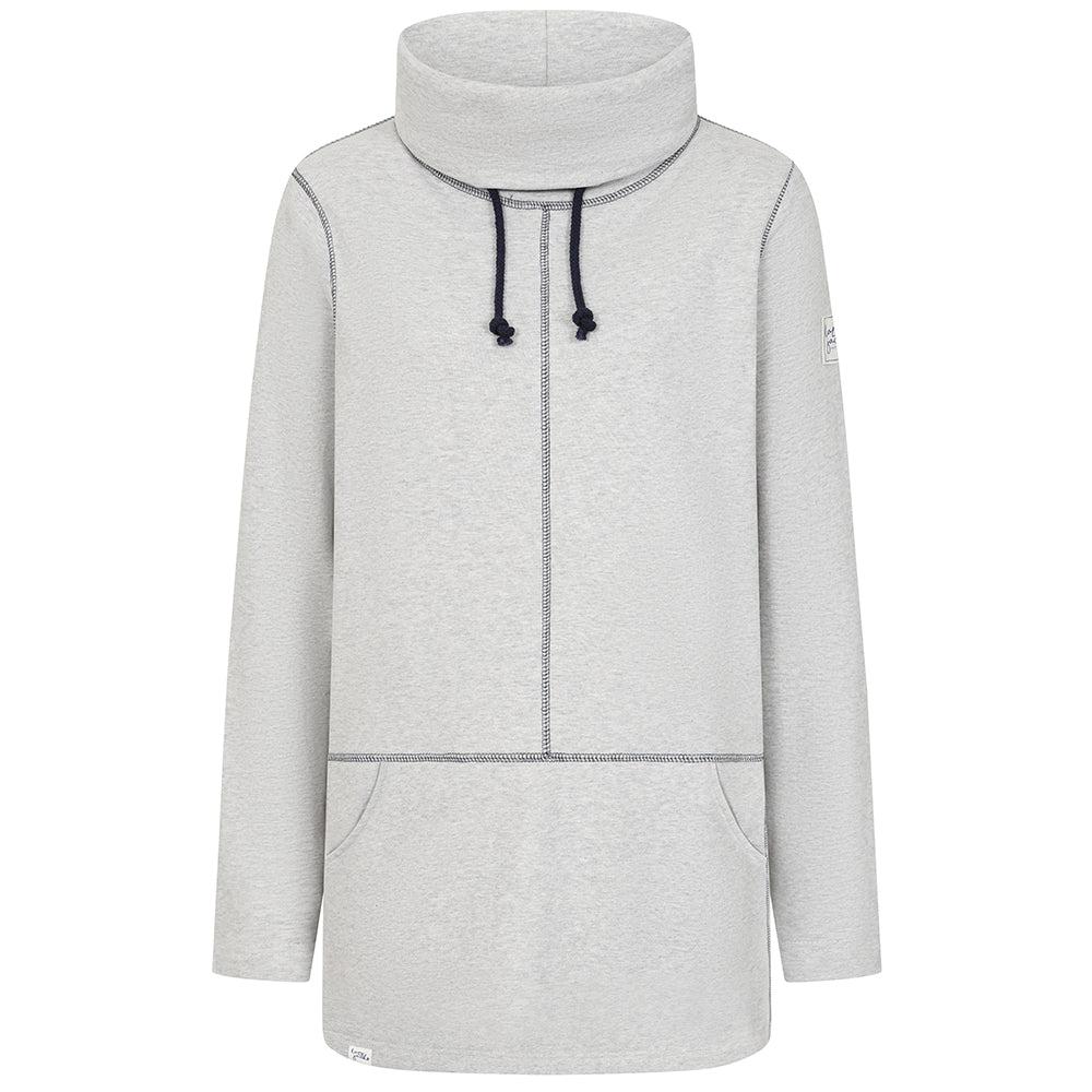 Grey Marl - Back - Lazy Jacks Womens-Ladies Plain Sweatshirt