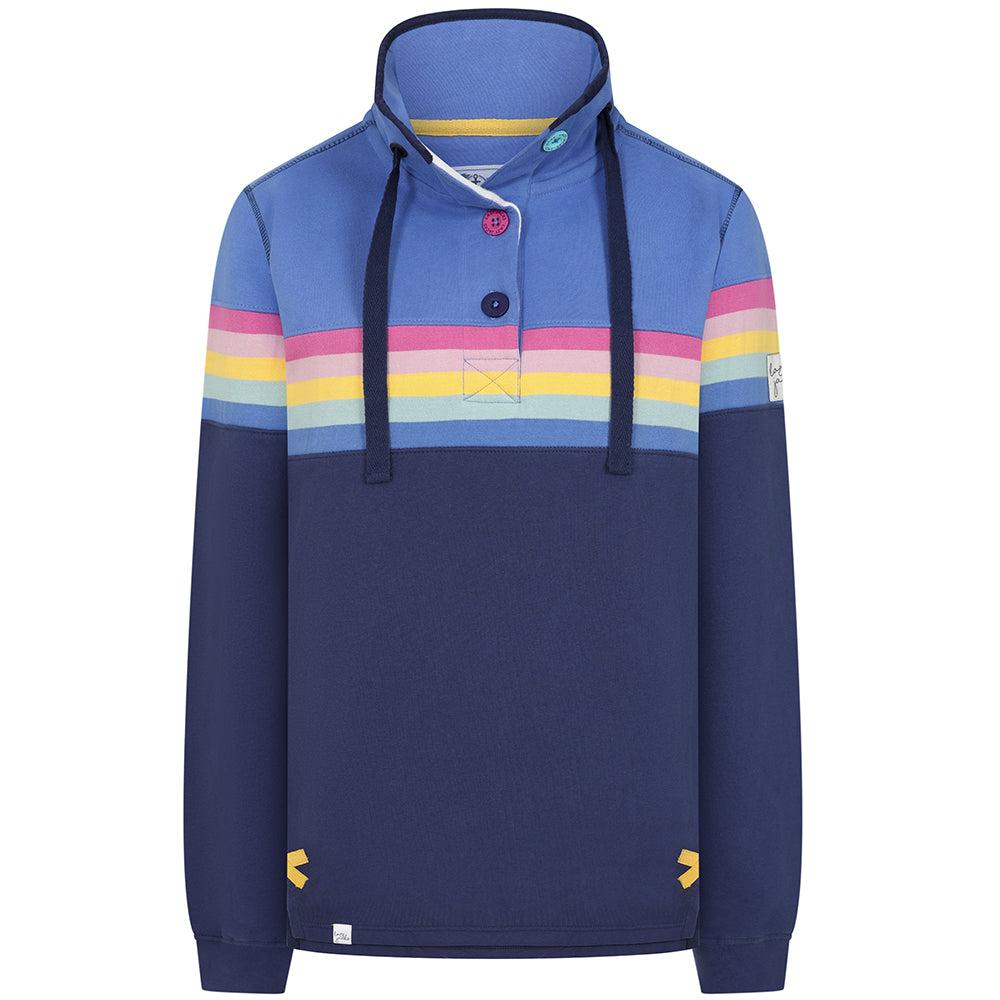 Twilight - Front - Lazy Jacks Womens-Ladies Prism Button Neck Sweatshirt
