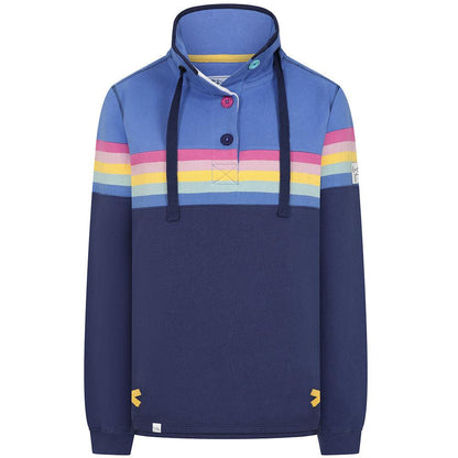 Twilight - Front - Lazy Jacks Womens-Ladies Prism Button Neck Sweatshirt